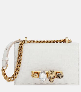 Jewelled Satchel Mini leather crossbody bag | McQueen