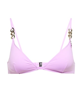 Chain-trimmed triangle bikini top | Stella McCartney