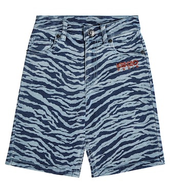 Rainbow cotton-blend Bermuda shorts | Kenzo Kids
