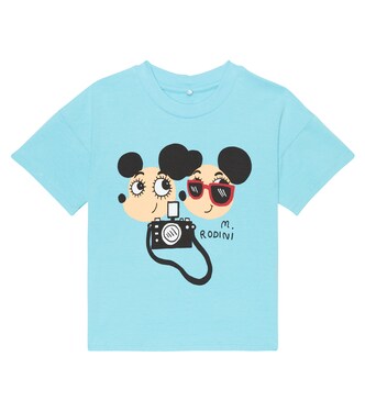 Printed cotton-blend jersey T-shirt | Mini Rodini