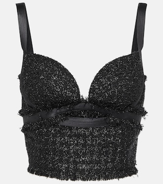 Bustier-Top aus Bouclé | Versace
