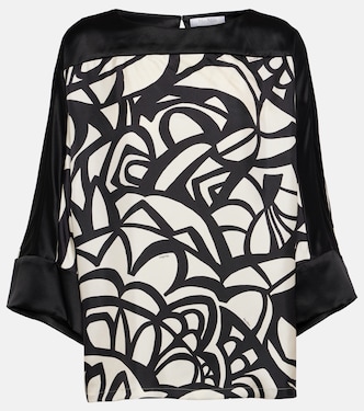 Quaglia printed silk satin top | Max Mara