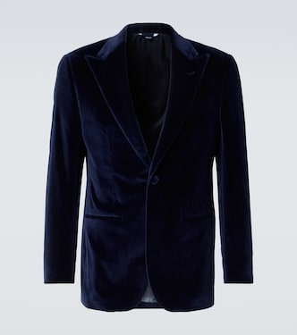 Cotton velvet tuxedo jacket | Thom Sweeney