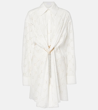 Draped cotton shirt dress | Area