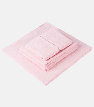 Set of 5 jacquard cotton terry towels | Dolce&Gabbana Casa