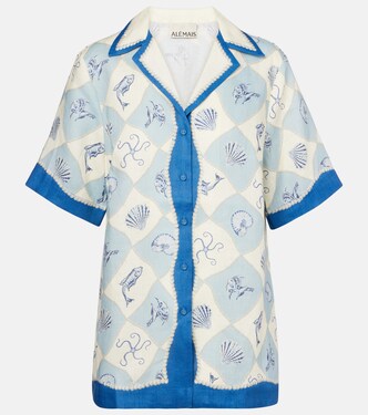 Pia printed linen shirt | Alémais