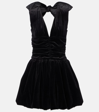 فستان قصير بالون من القطن المخملي | Patou