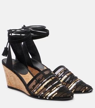 La Cruisette embellished espadrille wedges | Valentino Garavani