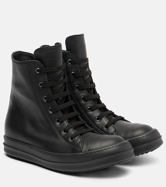 High Top Sneaks leather sneakers | Rick Owens