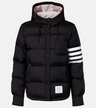 4-Bar hooded quilted down jacket | Thom Browne