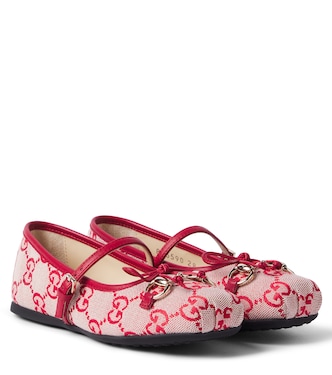 Mary-Jane-Ballerinas GG Horsebit aus Canvas | Gucci Kids