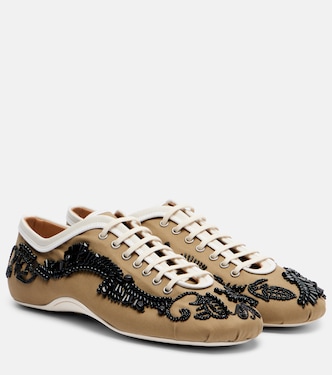 Embellished canvas sneakers | Dries Van Noten
