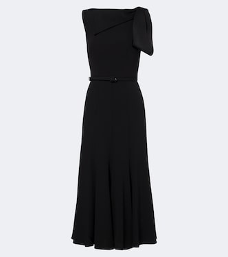 Bow-detail belted midi dress | Roland Mouret
