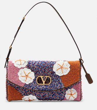 DeVain Small floral embellished shoulder bag | Valentino Garavani