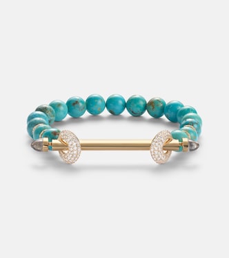 Chakra 18kt gold bracelet with gemstones | Ananya
