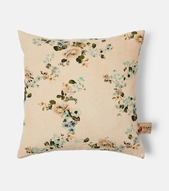 Vetiver floral linen cushion | The House of Lyria