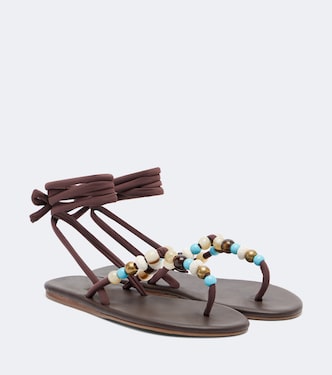 Katia beaded thong sandals | Ancient Greek Sandals
