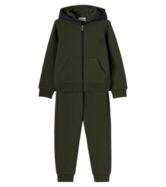 Cotton fleece hoodie and sweatpants set | Moncler Enfant