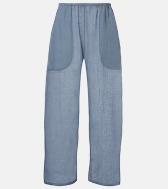 Niko cropped wide-leg ramie pants  | Leset