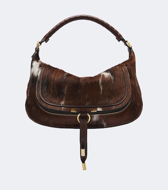 Marcie Medium calf hair shoulder bag | Chloé