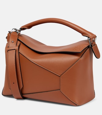 Puzzle Edge Medium leather top-handle bag | Loewe
