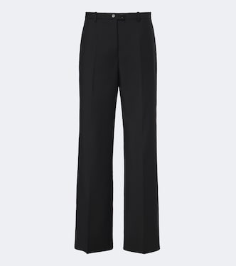 Pantalones anchos de lona de lana y mohair | Jil Sander