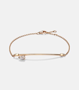 Serti Sur Vide pulsera de oro rosa de 18 ct con diamante | Repossi