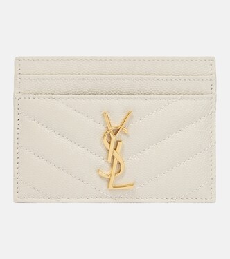 Monogram leather card holder | Saint Laurent