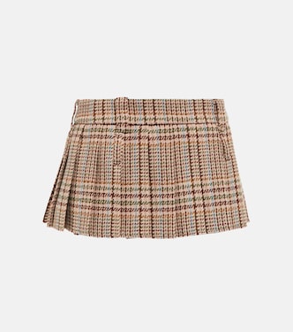 Checked miniskirt | Miu Miu