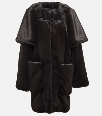 Leather-trimmed coat | Alaïa