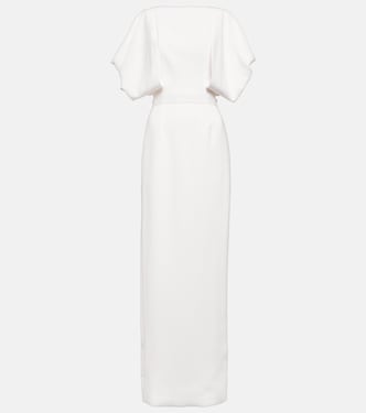 Robe de mariée longue Clementine en crêpe | Roksanda