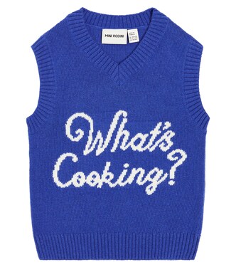 What's Cooking wool-blend sweater vest | Mini Rodini