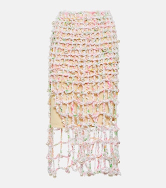 Beaded crochet midi skirt  | Susan Fang