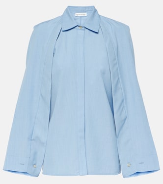 Caped virgin wool shirt | Victoria Beckham