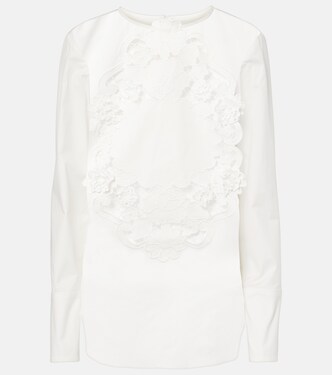 Embroidered cotton blouse | Oscar de la Renta