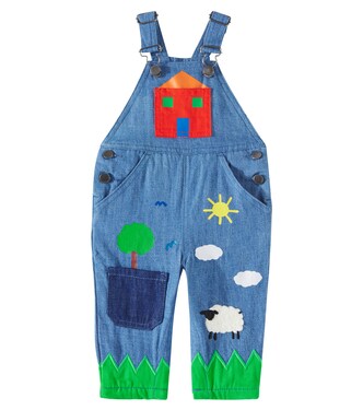 Baby printed denim overalls | Stella McCartney Kids