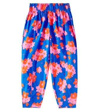 Flowers cotton wide-leg pants | Tinycottons
