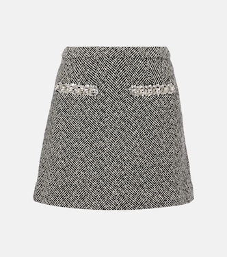 Minifalda espigada adornada | Self-Portrait