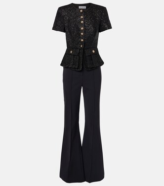 Jumpsuit aus Bouclé | Self-Portrait