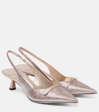Amita 45 glitter slingback pumps | Jimmy Choo