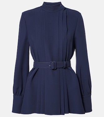 Cady Couture pleated belted blouse | Valentino