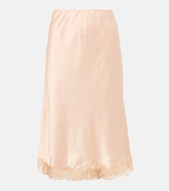 Falda midi Irene de seda | The Row