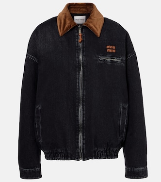 Logo denim jacket | Miu Miu