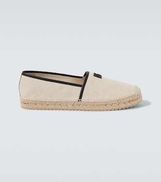 DG Leather-trimmed espadrille sandals | Dolce&Gabbana
