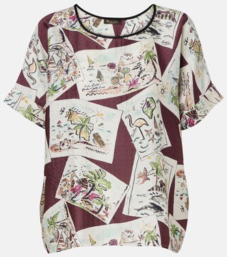Rosemary printed silk top | Loro Piana