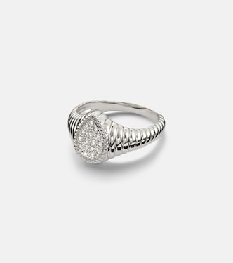 9kt white gold ring with diamonds | Yvonne Léon