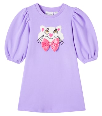 Patch-appliqué cotton dress | Mini Rodini