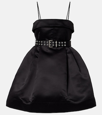 Belted satin minidress | Ganni