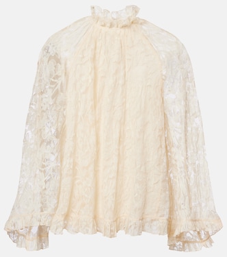 Carousel ruffled lace blouse  | Zimmermann