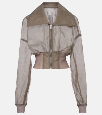 Chaqueta bomber Dracucollar de tul y organza | Rick Owens